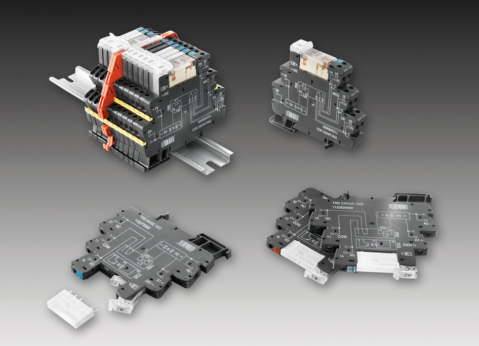 Weidmüller TERMSERIES for a truly compact connection level: relay modules and solid